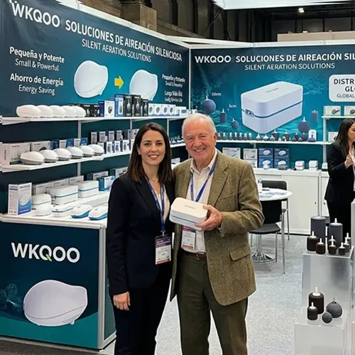 WKAQOO aquarium product exhibition booth at AQUA-FISCH March 2023, Germany for global distributor and OEM buyer outreach