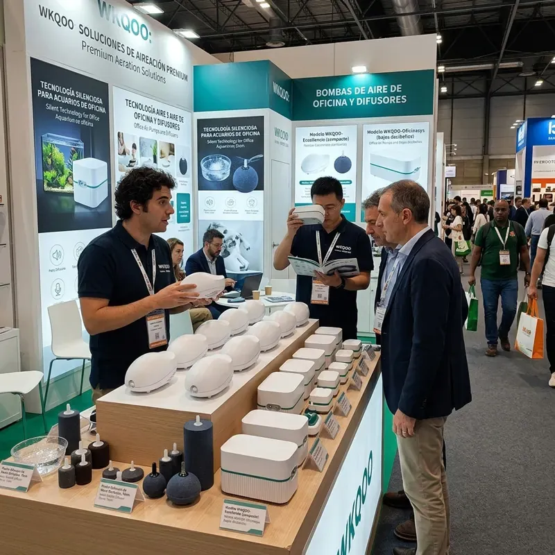 WKAQOO aquarium product exhibition booth at IBERZOO&PROPET Mar 2023, Madrid for global distributor and OEM buyer outreach