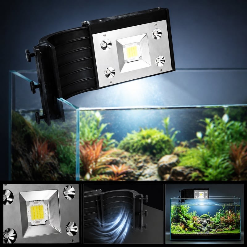 WK004 Aquarium Tank Set with High Power Clip-On LED Light model WK004 detail image 2 for Aquarium equipment wholesale and OEM buyers