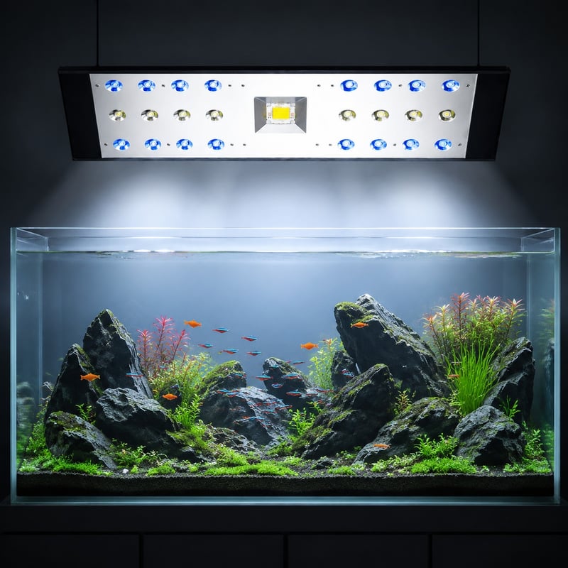 WK005 Aquarium LED Light model WK005 performance image for Aquarium equipment distributors and sourcing teams