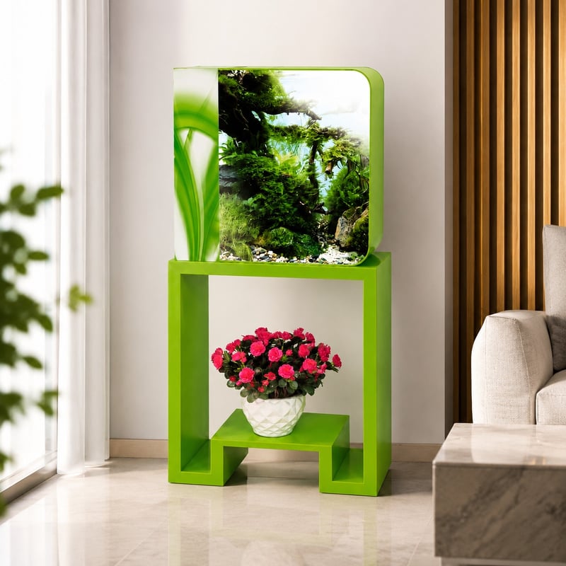 WK010 All-in-One Acrylic Aquarium Fish Tank with RGB LED model WK010 detail image 4 for Aquarium tanks wholesale and OEM buyers