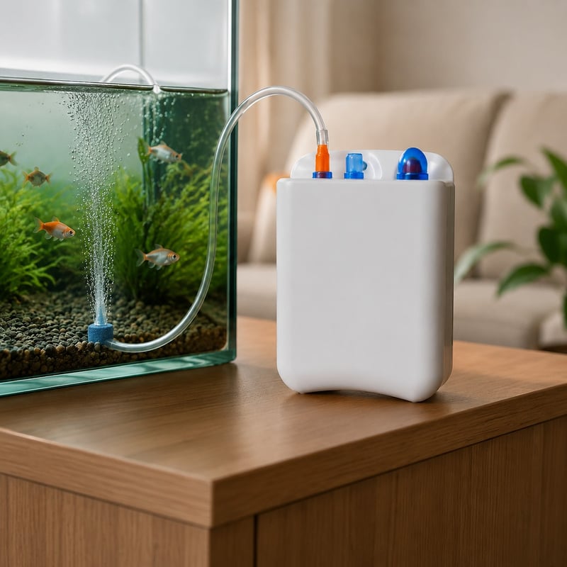 WK030 DC-125 Rechargeable Aquarium Air Pump model WK030 functions image for Aquarium equipment distributors and sourcing teams