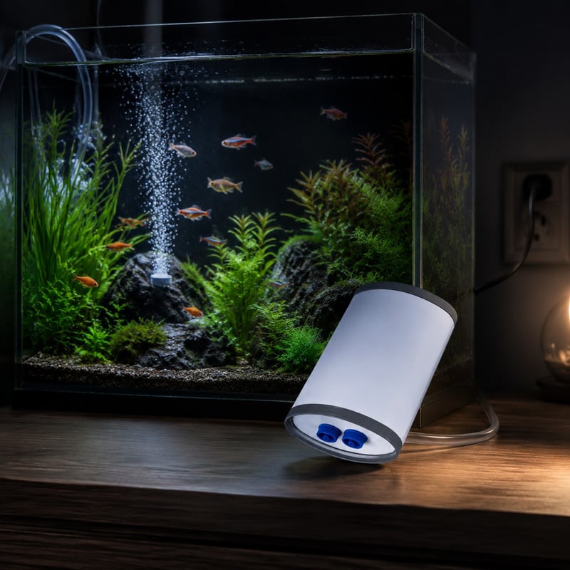 WK039 Rechargeable Aquarium Air Pump model WK039 performance image for Aquarium equipment distributors and sourcing teams
