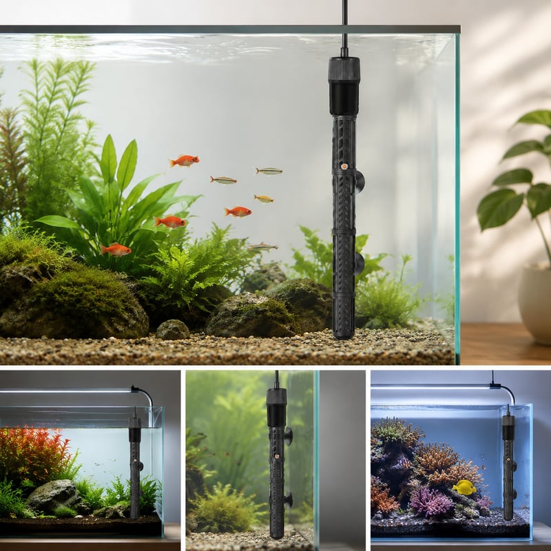 WK043 Quartz Aquarium Heater model WK043 functions image for Aquarium equipment distributors and sourcing teams