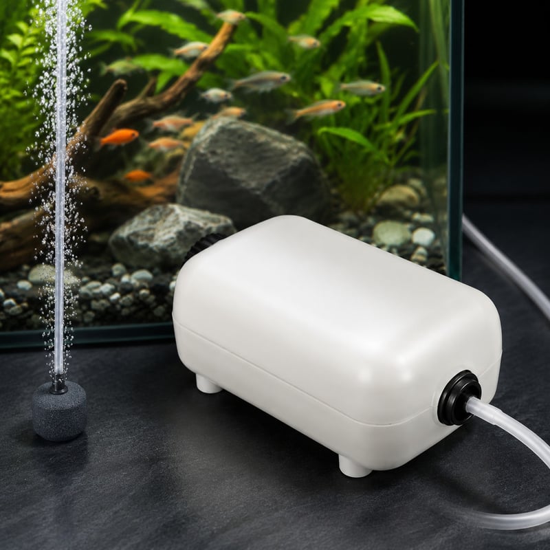 WK049 Single Dual Outlet Aquarium Air Pump model WK049 performance image for Aquarium equipment distributors and sourcing teams