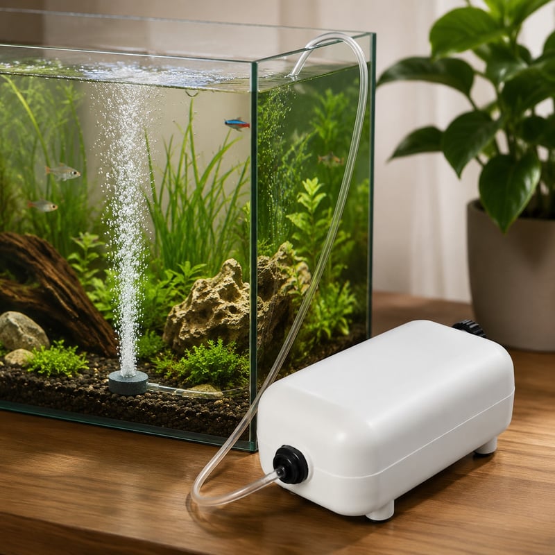 WK049 Single Dual Outlet Aquarium Air Pump model WK049 functions image for Aquarium equipment distributors and sourcing teams