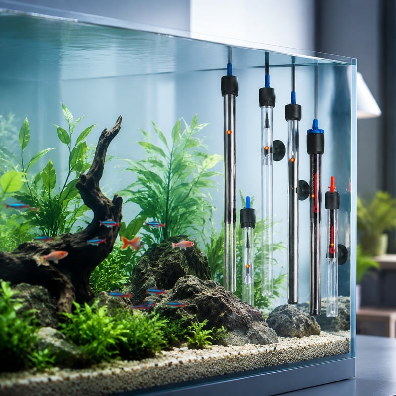 WK051 Quartz Aquarium Heater model WK051 functions image for Aquarium equipment distributors and sourcing teams