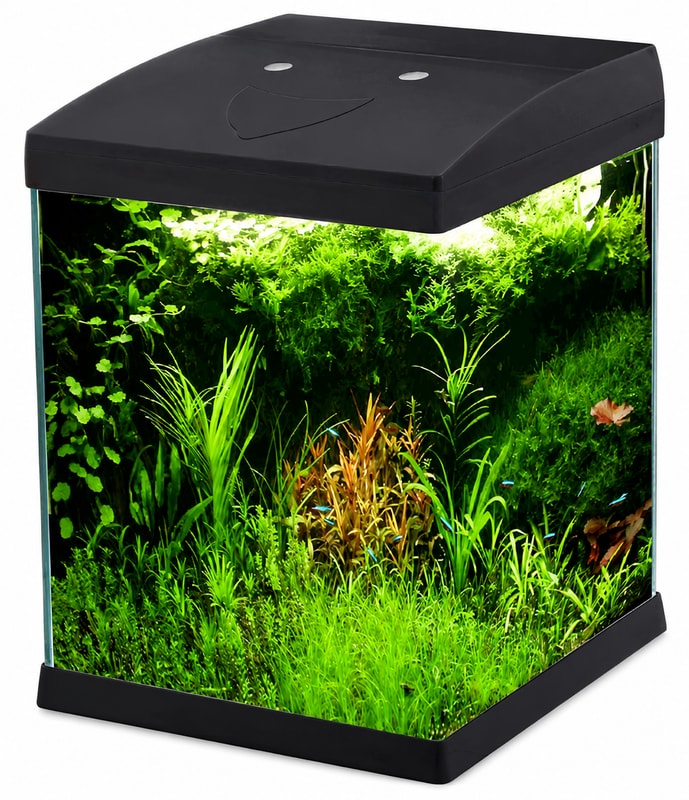 WK072 Mini Rimless Glass Aquarium Tank with LED Light for Aquarium tanks wholesale, OEM and distributor supply