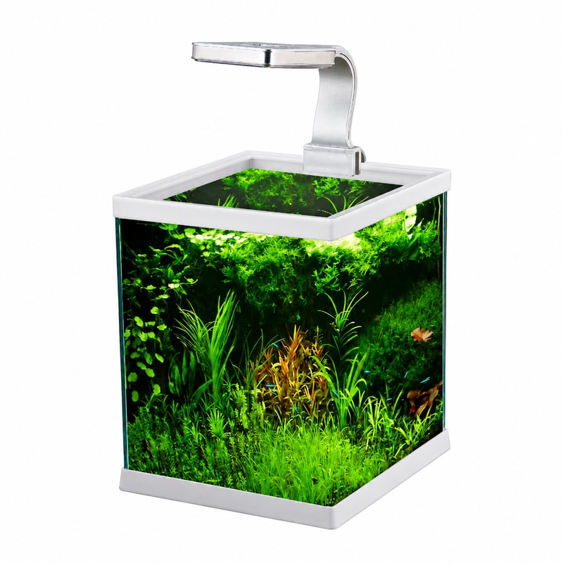 WK076 Open Top Mini Rimless Aquarium Tank with LED Light for Aquarium tanks wholesale, OEM and distributor supply