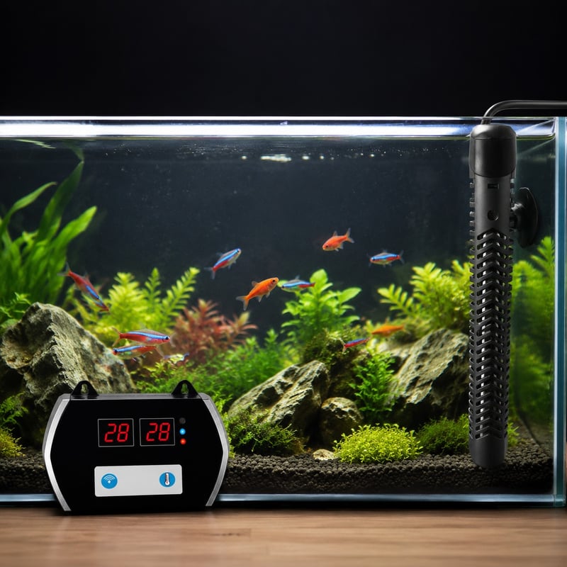 WK092 App-Controlled Aquarium Heater model WK092 performance image for Aquarium equipment distributors and sourcing teams