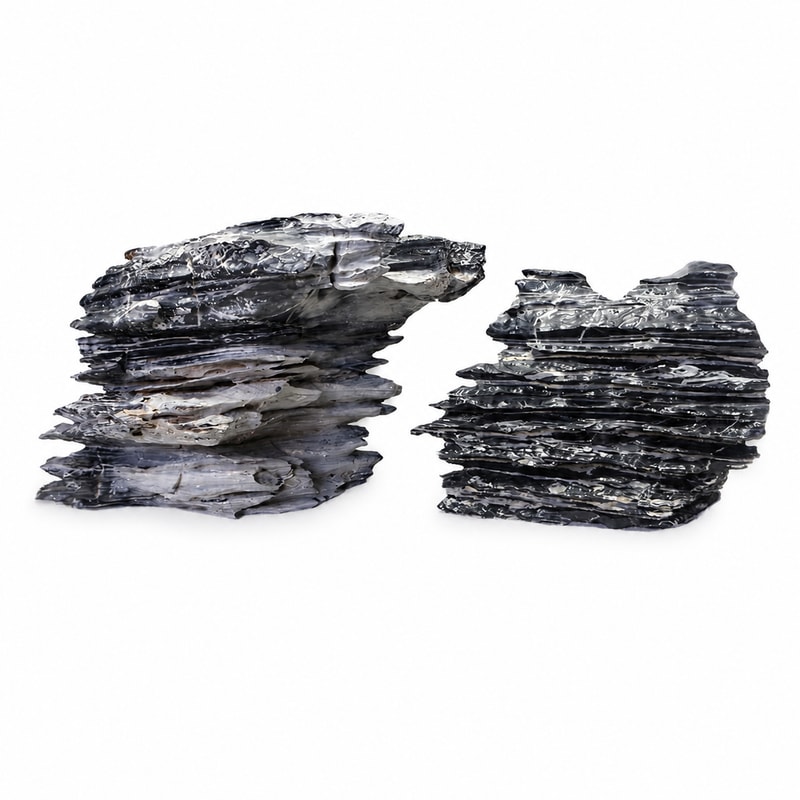 WK096 Layered Blue Stone model WK096 detail image 5 for aquarium Aquascaping decor wholesale and OEM buyers