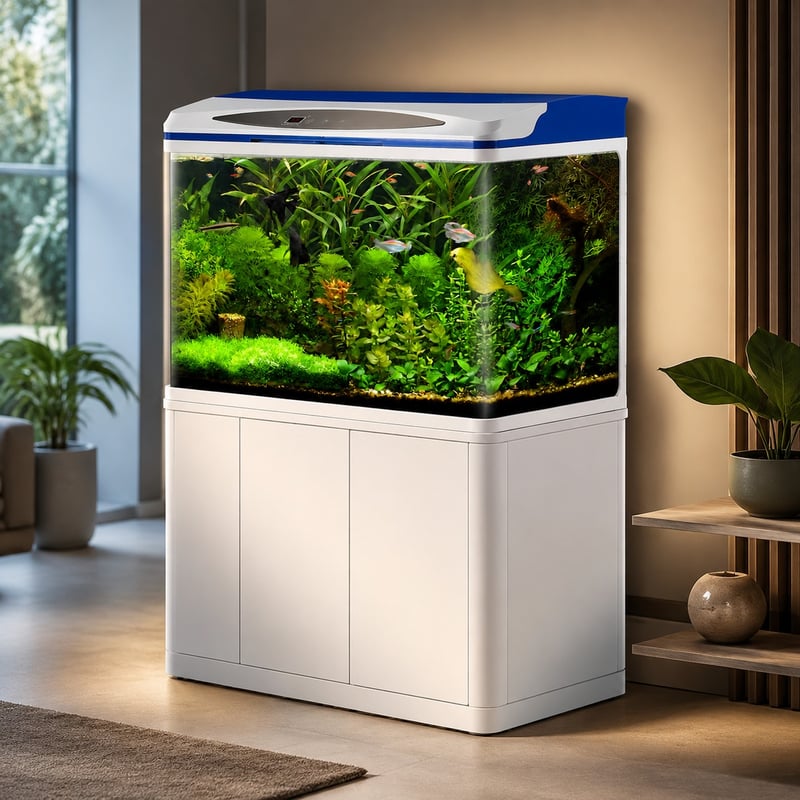 WK097 Glass Aquarium Fish Tank with LED Light model WK097 performance image for Aquarium tanks distributors and sourcing teams