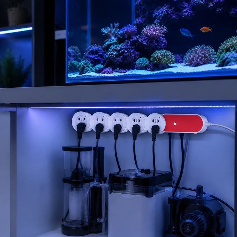 WK125 5 Way WiFi Smart Aquarium Power Strip model WK125 functions image for Aquarium equipment distributors and sourcing teams
